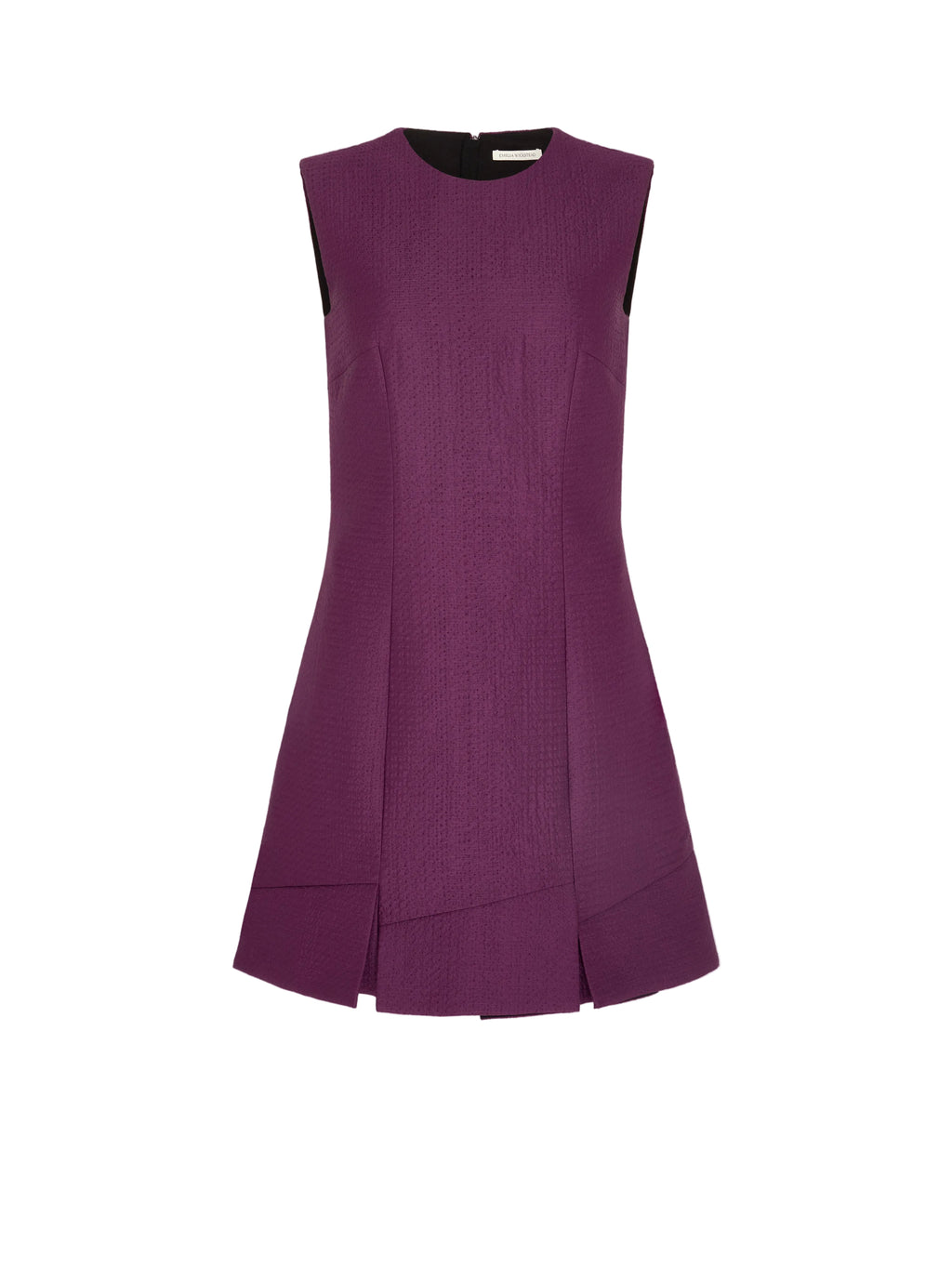 Petronella Dress In Plum Needle Punch Satin