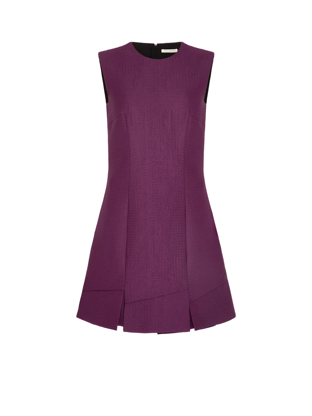 Petronella Dress In Plum Needle Punch Satin