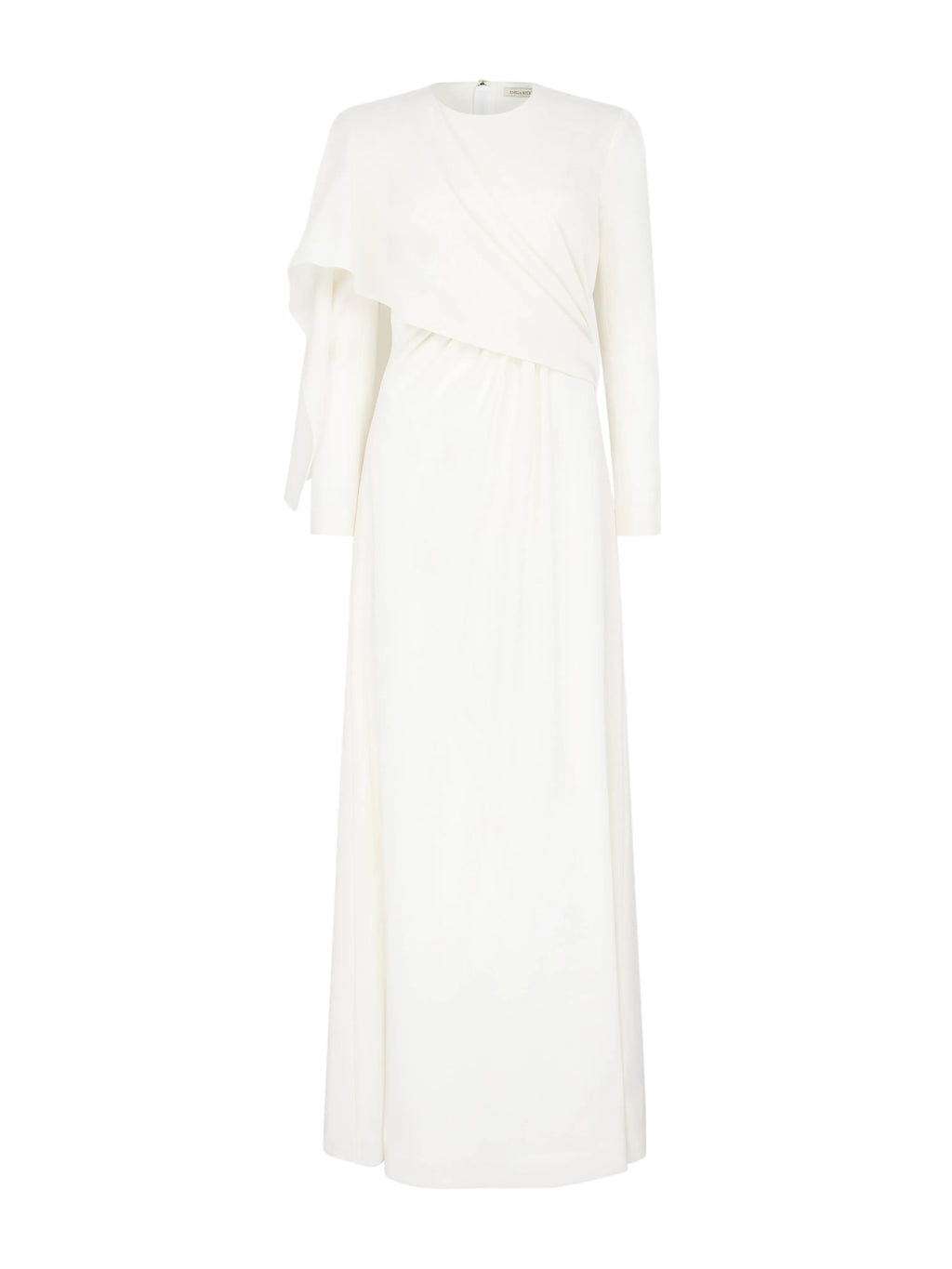 Aleska Dress In Ivory Single Wool Crepe