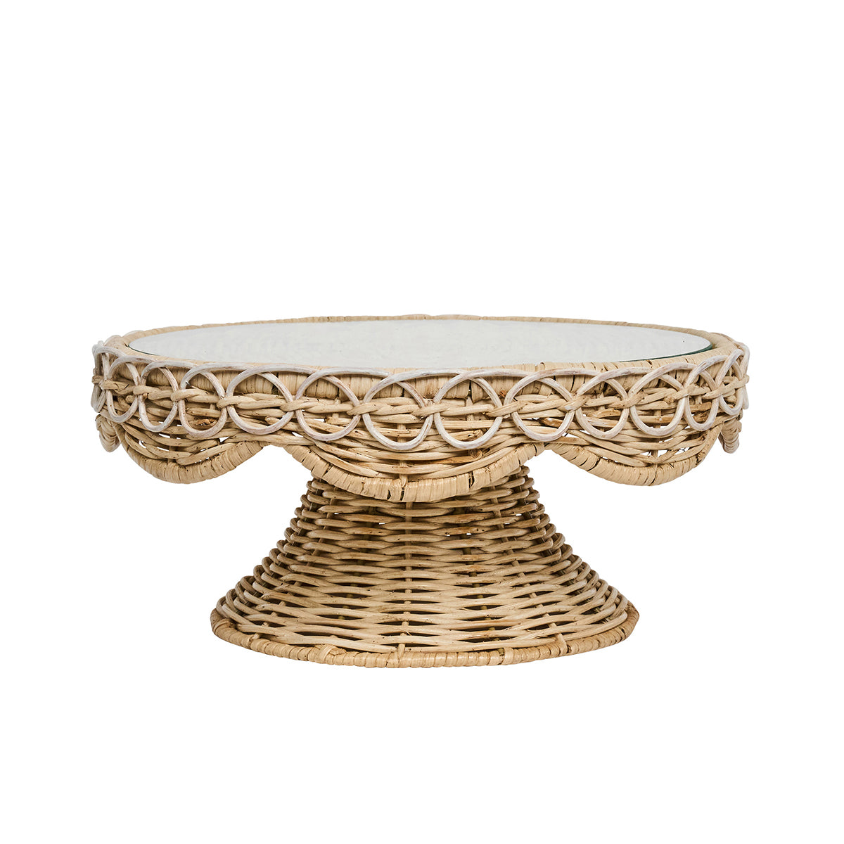 Provence Rattan Cake Stand in Whitewash