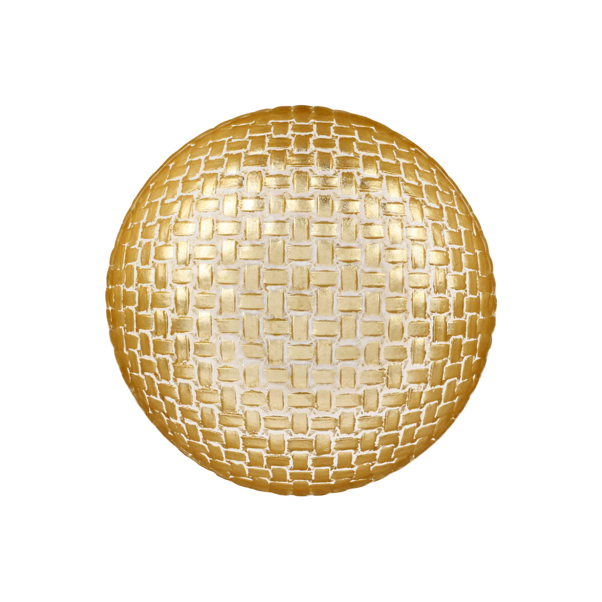 Rufolo Glass Basketweave Small Serving Bowl in Gold