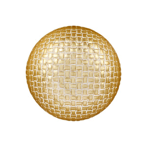 Rufolo Glass Basketweave Small Serving Bowl in Gold