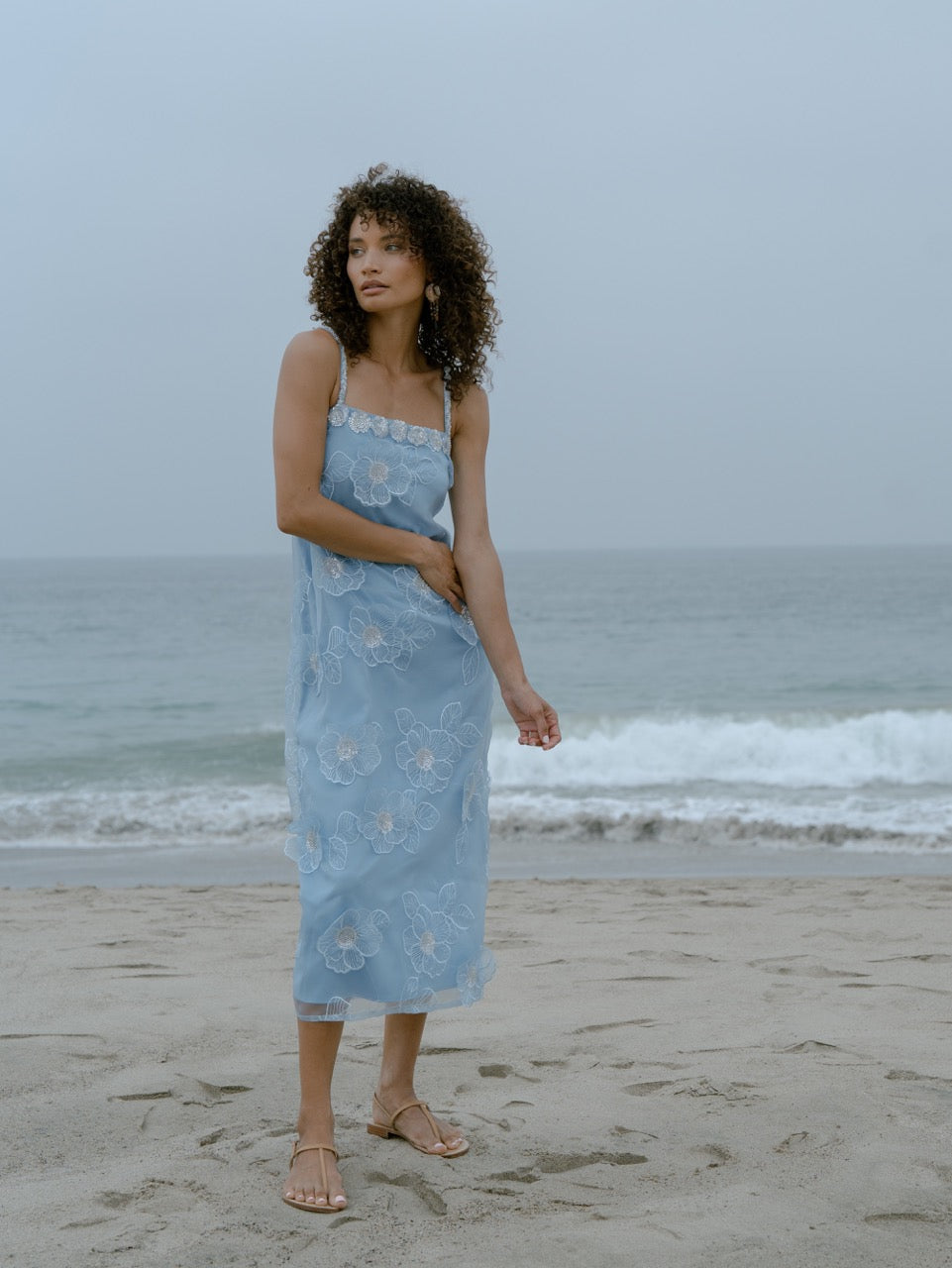 Gardenia Midi In Cornflower Blue