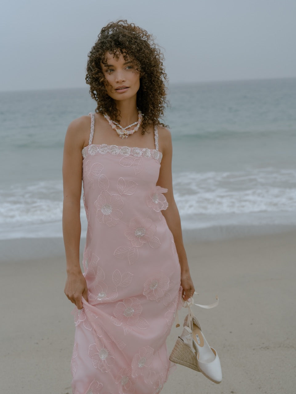 Gardenia Midi Dress in Pink