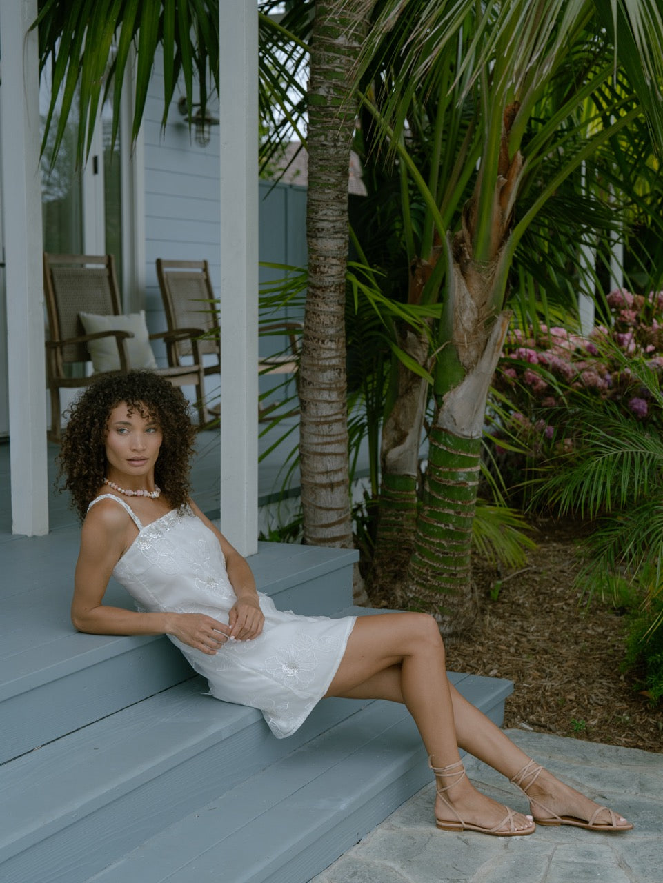 Gardenia Mini Dress in White