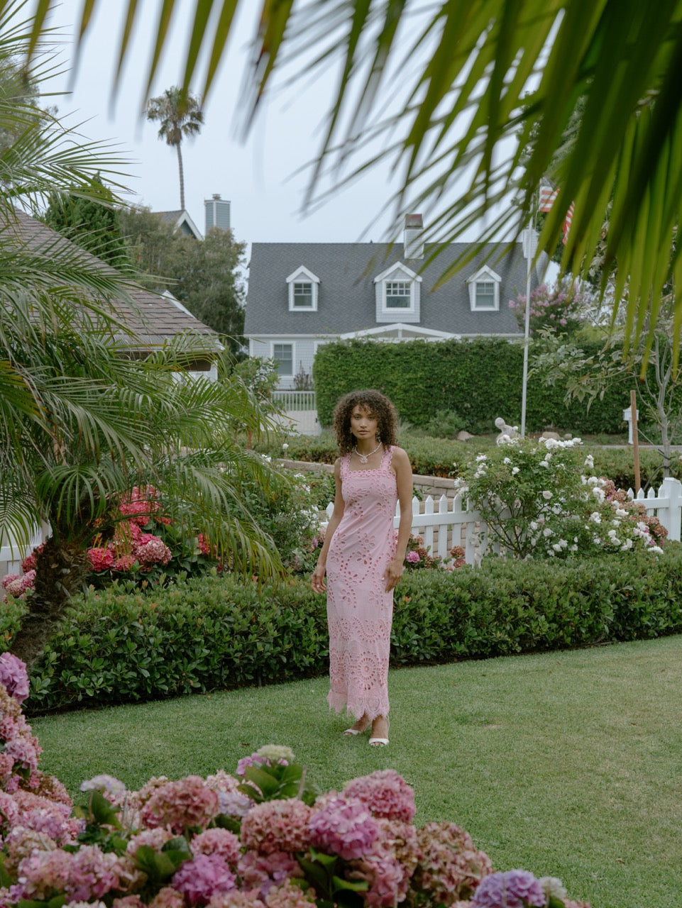 Le Bouquet Maxi Dress in Pink