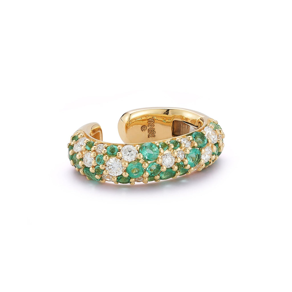 Tidepool Ear Cuff in Emerald