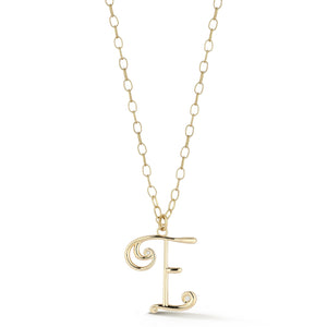 Wave Initial Necklace