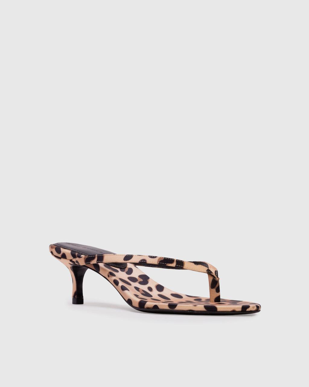 Tash 50 Mule in Cheetah Satin