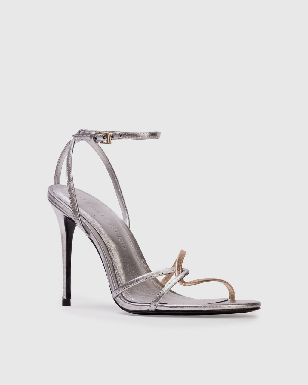 Miley 100 Sandal in Silver/Gold Leather