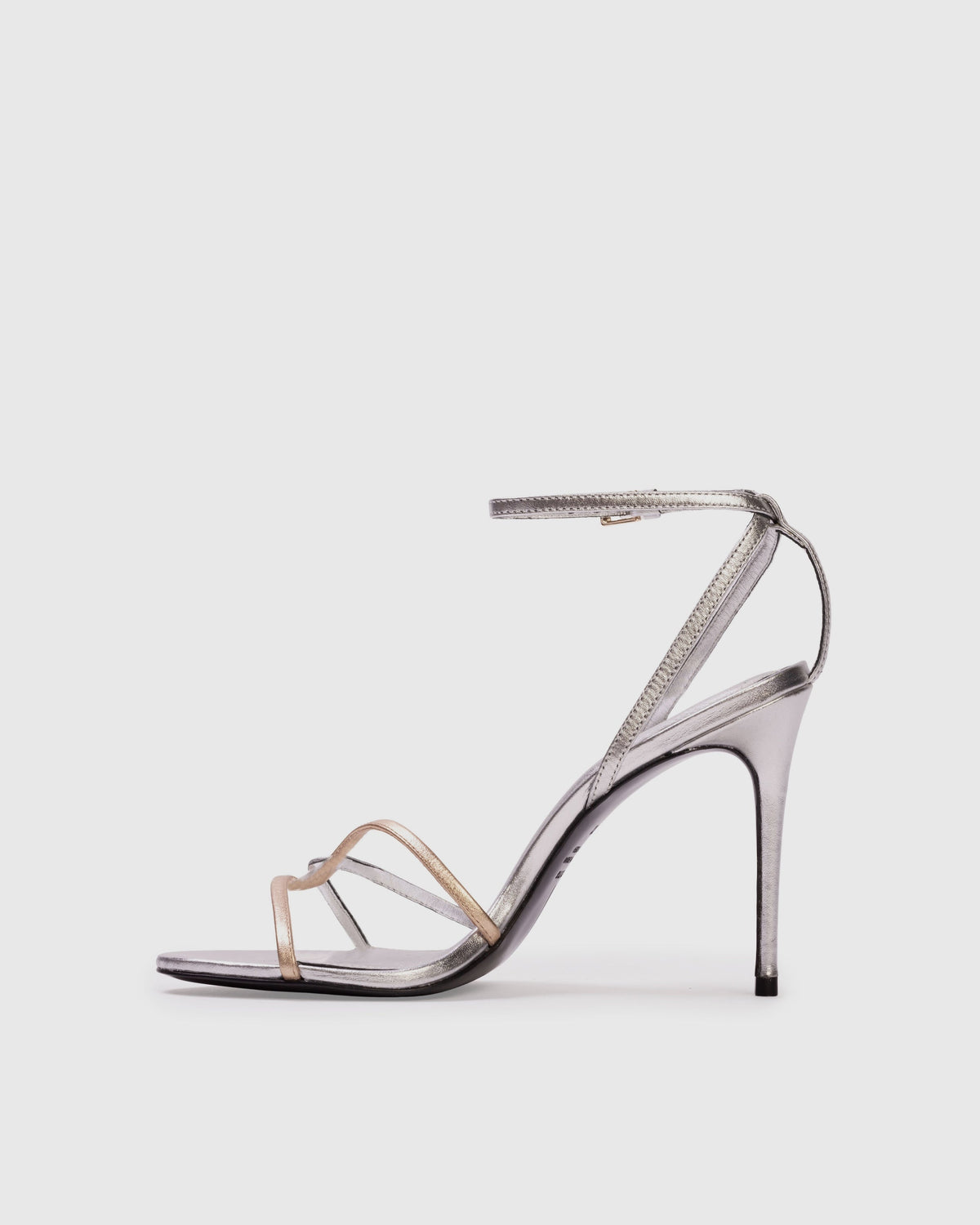 Miley 100 Sandal in Silver/Gold Leather