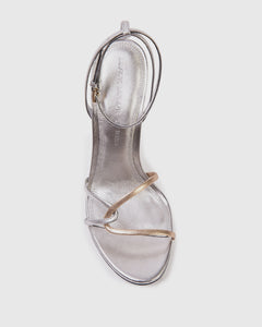 Miley 100 Sandal in Silver/Gold Leather
