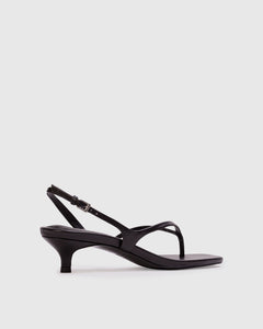 Mehak 35 Sandal in Black Leather