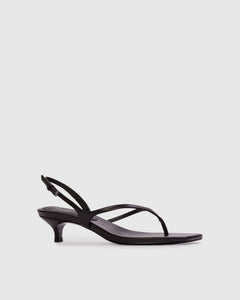 Mehak 35 Sandal in Black Leather