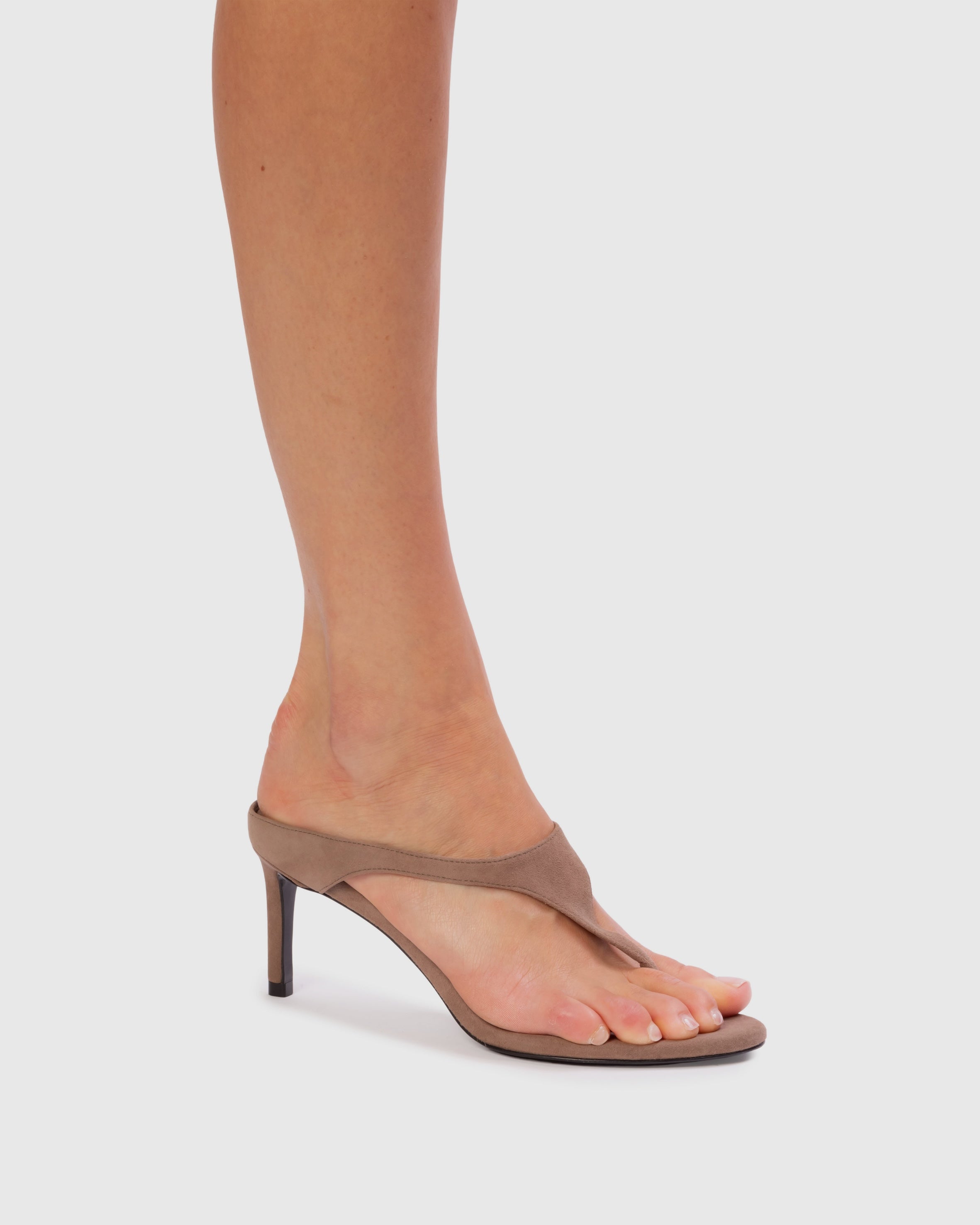 Laurel 65 Mule in Taupe Suede