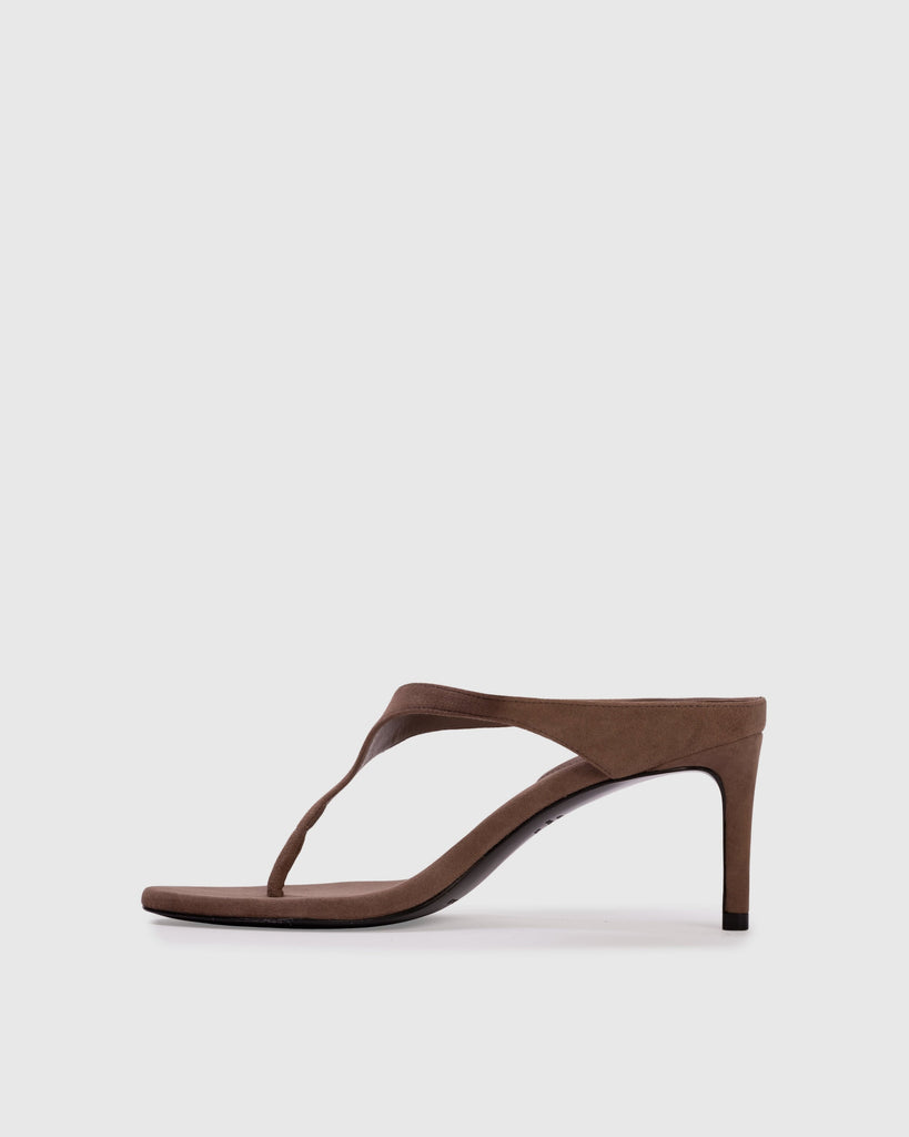 Laurel 65 Mule in Taupe Suede