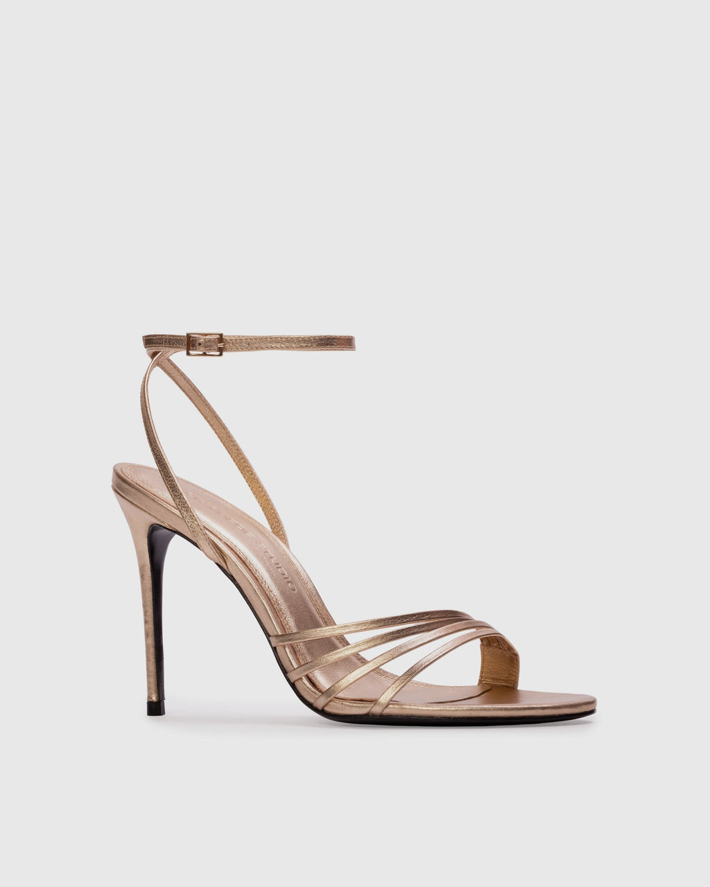 Ella 100 Sandal in Gold Metallic Leather