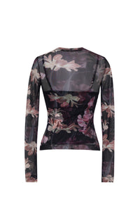 Rafa Top in Elysian Flora Black