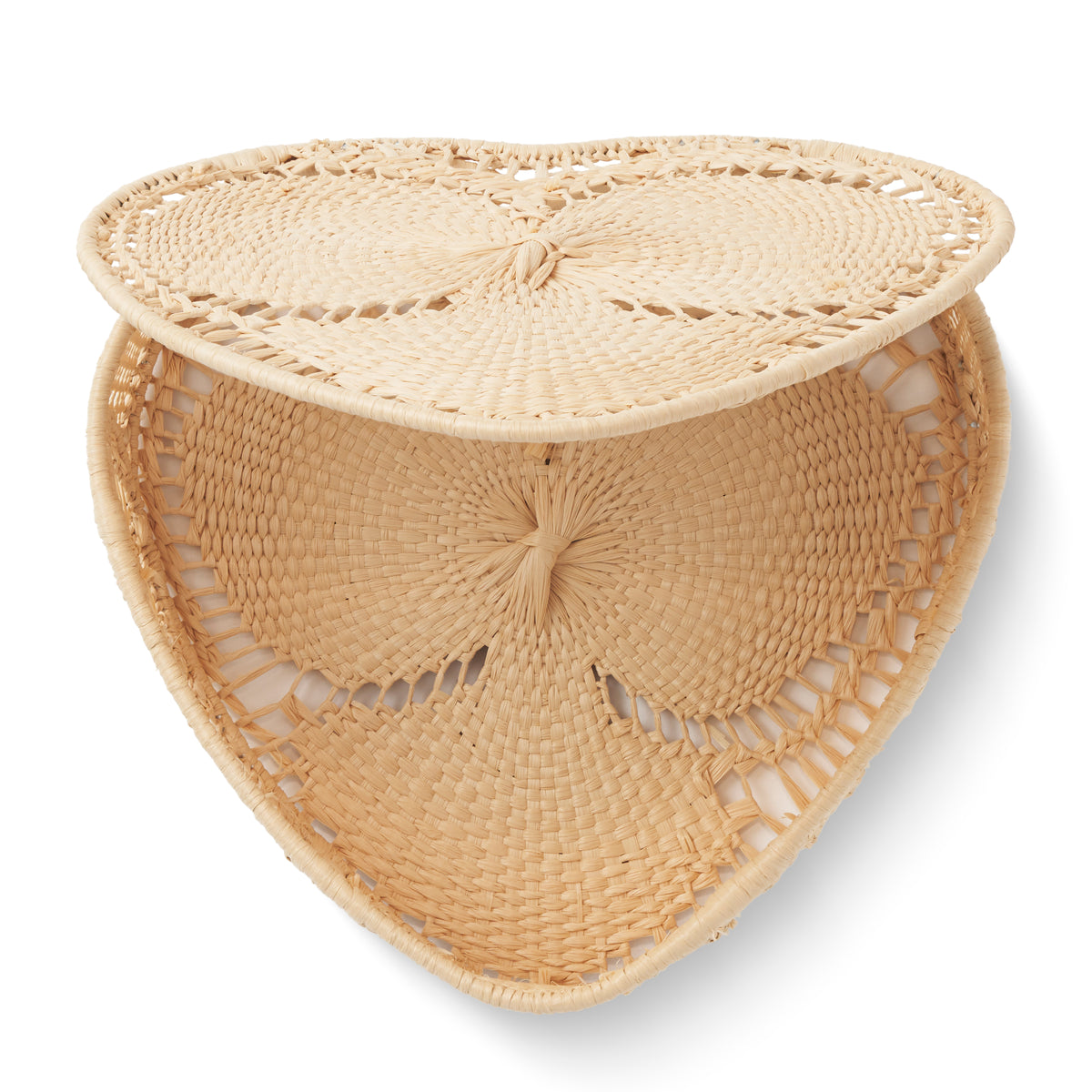 Raffia Heart Box with Lid