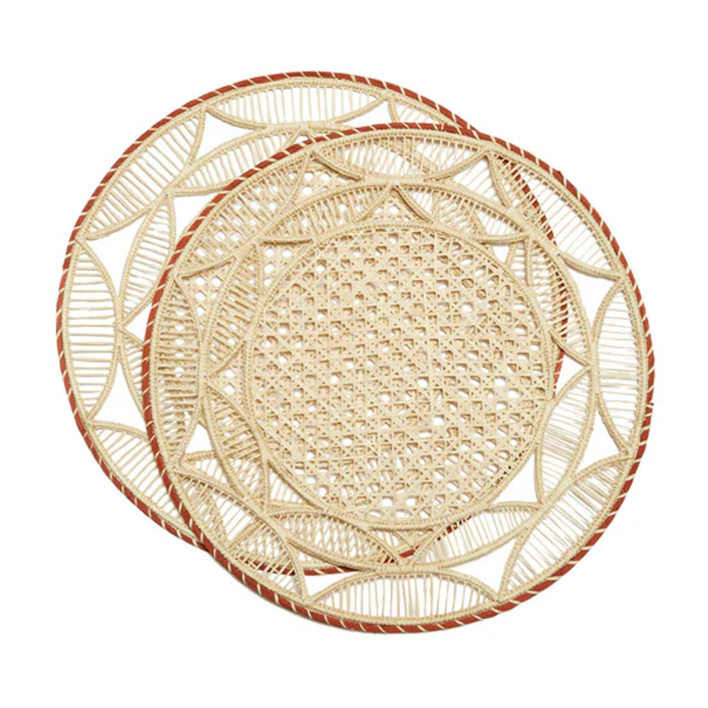 Raffia Placemats in Sol Mattone, Set of 2