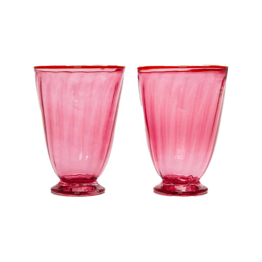 Rainbow Glasses in Fuchsia, Set of 2