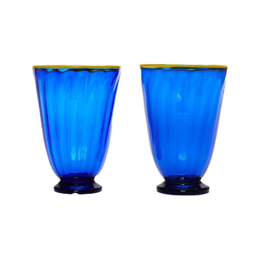 Rainbow Glasses in Tinta Unita Blue, Set of 2