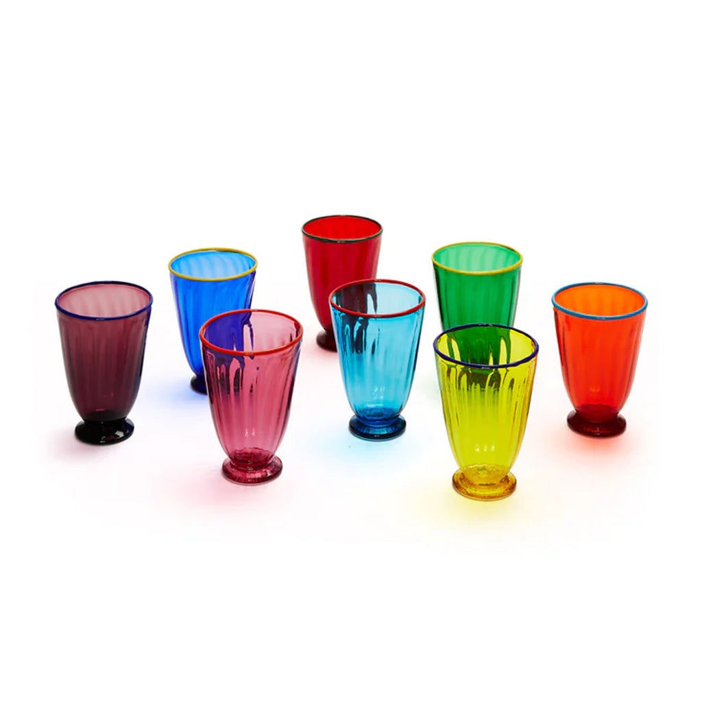 Rainbow Glasses in Mix Multicolor, Set of 8