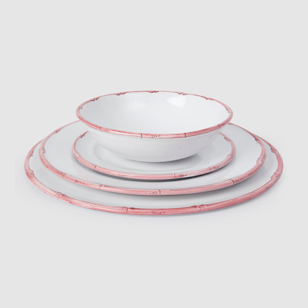 Ramatuelle Bamboo Dinner Plate in Rose
