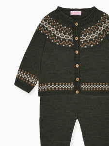 Ramiro Merino Fair Isle Baby Knitted Set