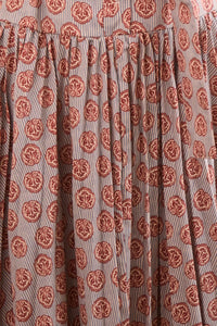 Shirtdress in lightweight cotton sateen with a sunburst circle skirt & voluminous sleeves