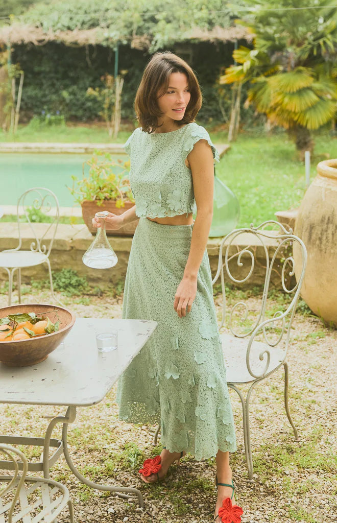 Raquel Top in Minty Green