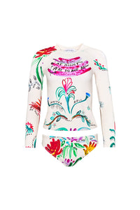 Rashguard Top in Anniversary Print