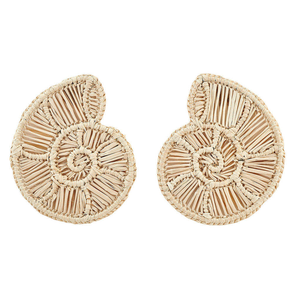 Rattan Nautilus Earring