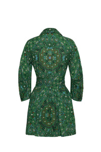 Raya Mini Dress in Bandana Green