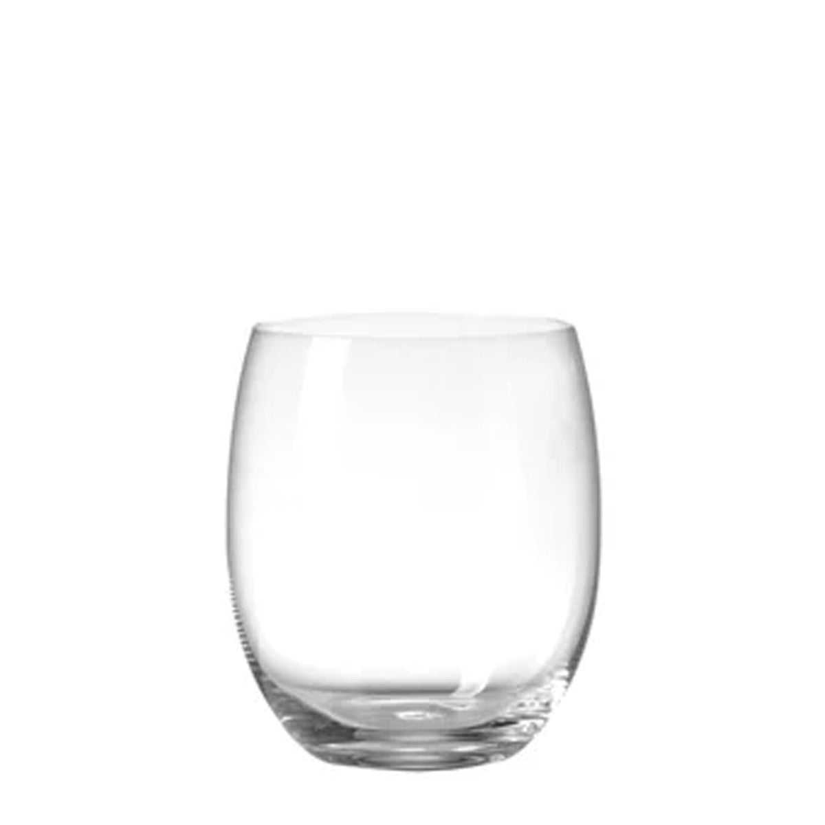 Front view of Reale Tumbler, Set of 2 showcasing clear lead-free crystal on a white background