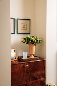 Flora Ceramic Urn Vase in Terracotta