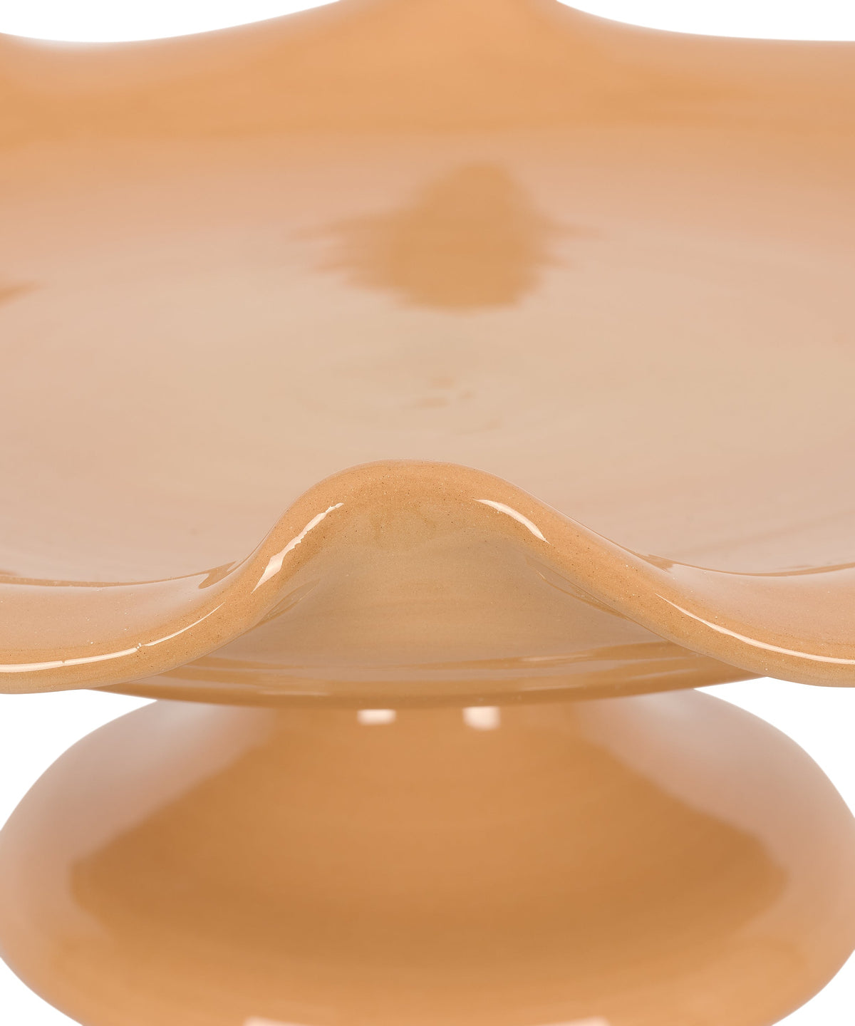Claudia Wavy Footed Bowl in Terracotta