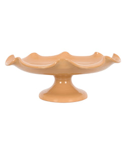 Claudia Wavy Footed Bowl in Terracotta