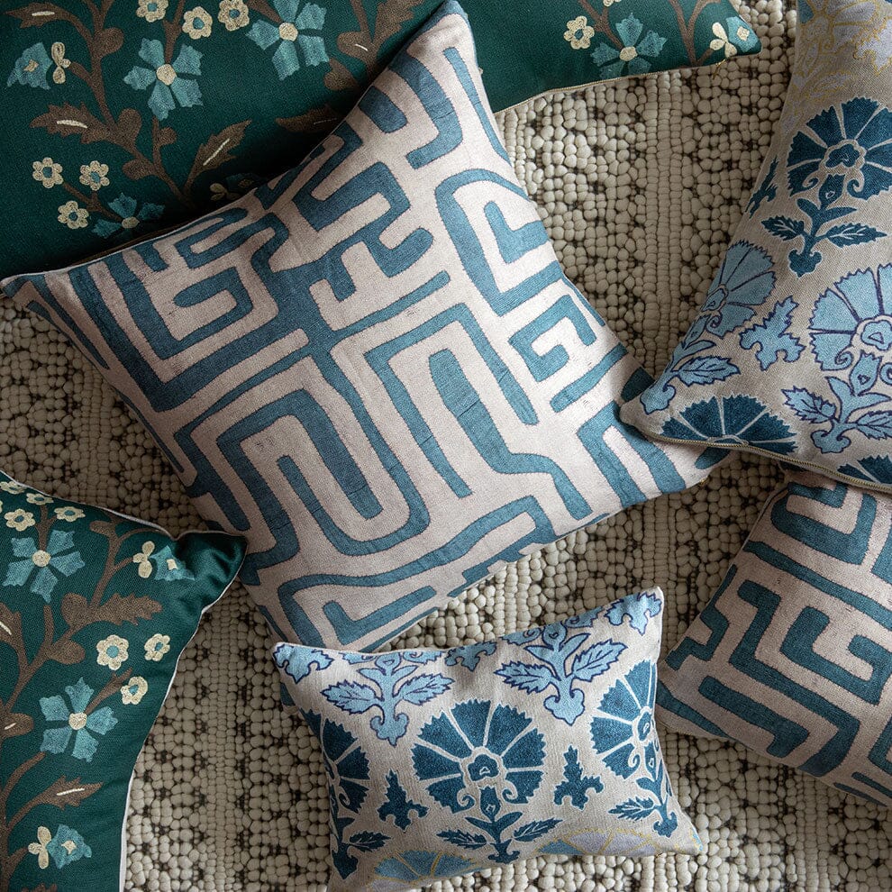 Indigo Classic Kuba Cloth Pillow Pillow St. Frank 