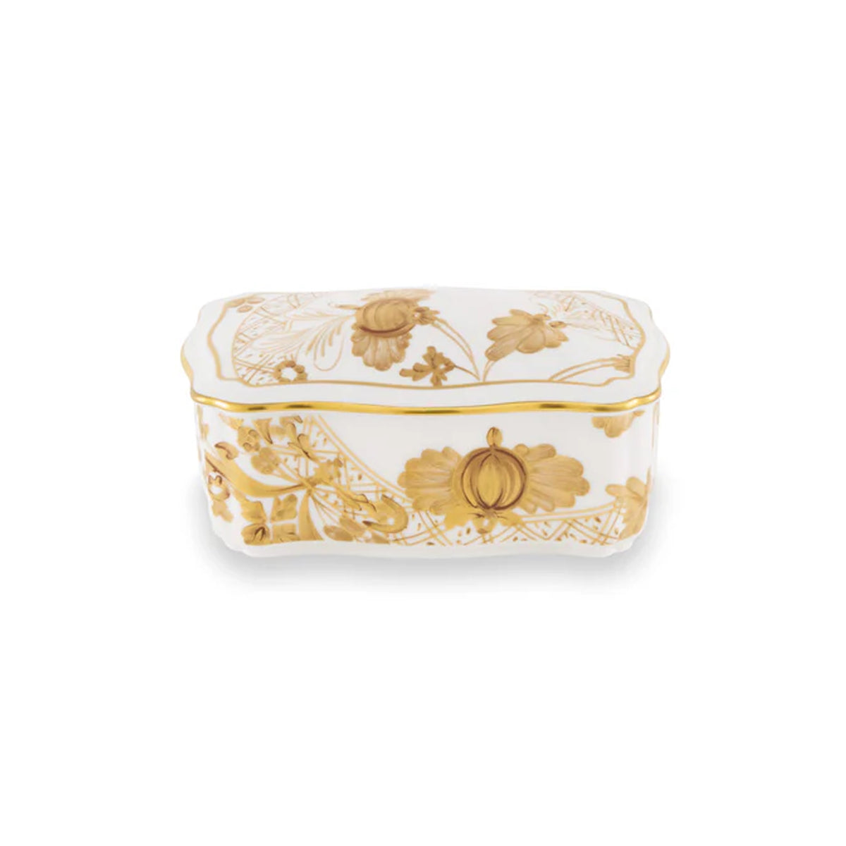 Rectangular Box with Cover, 5.7" in Aurum