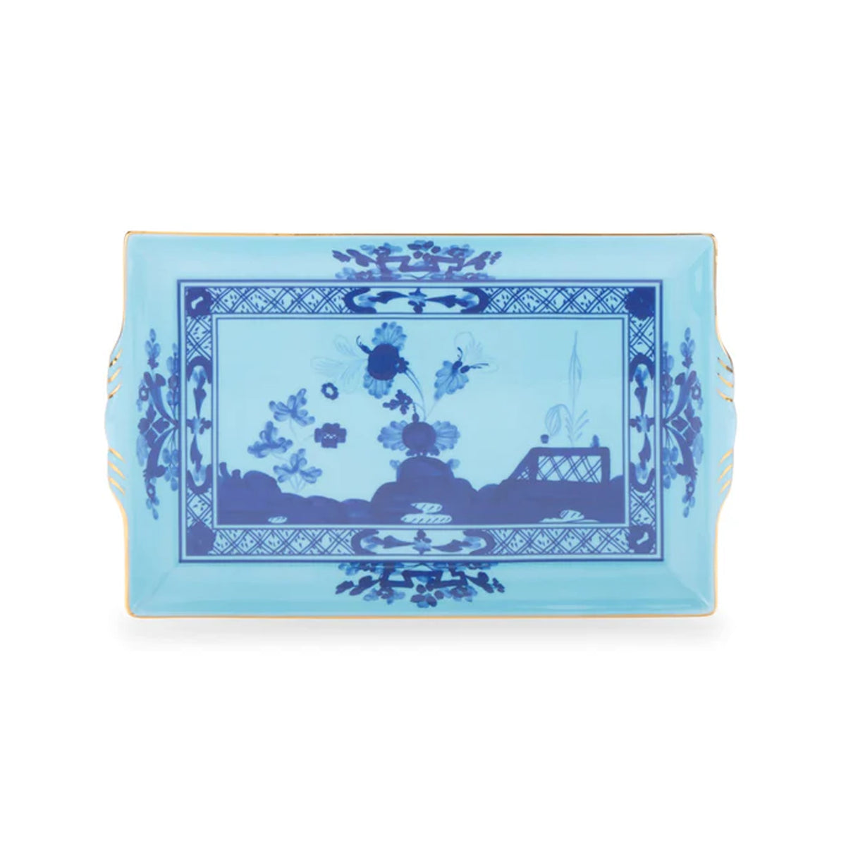 Rectangular Tray with Handles, 9" in Iris