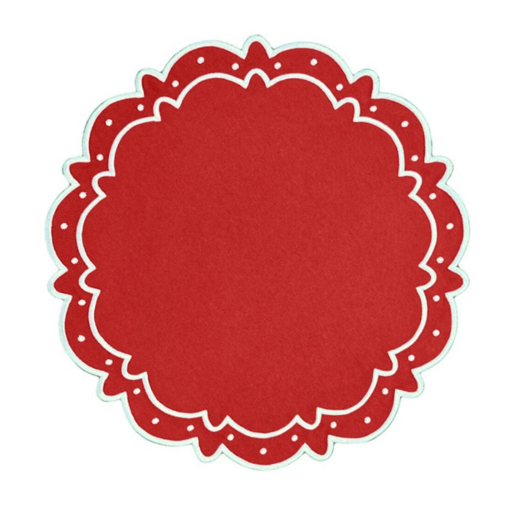 Ava Placemat in Red, Set of 4