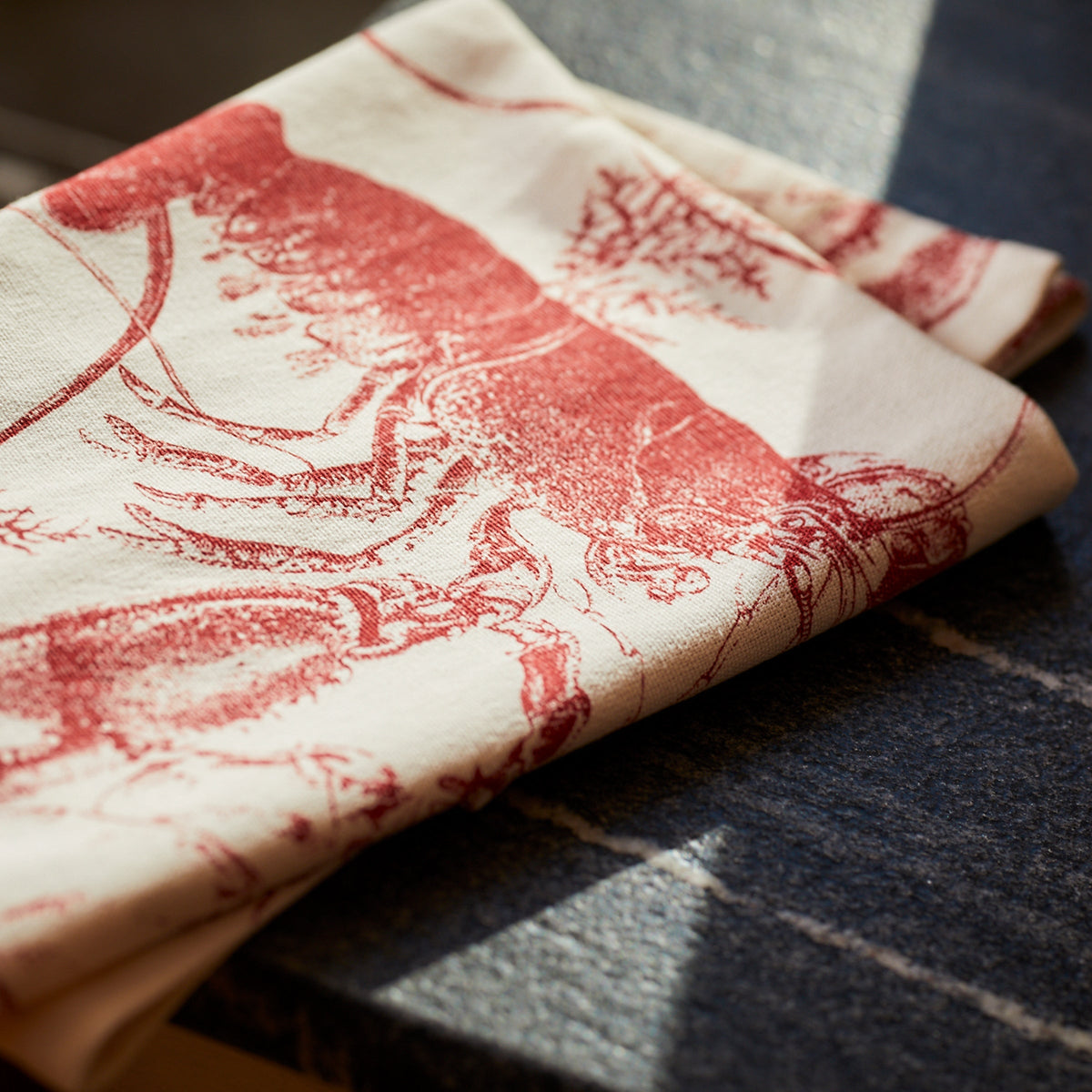 Red Lobsters Kitchen Towels, Set of 2
