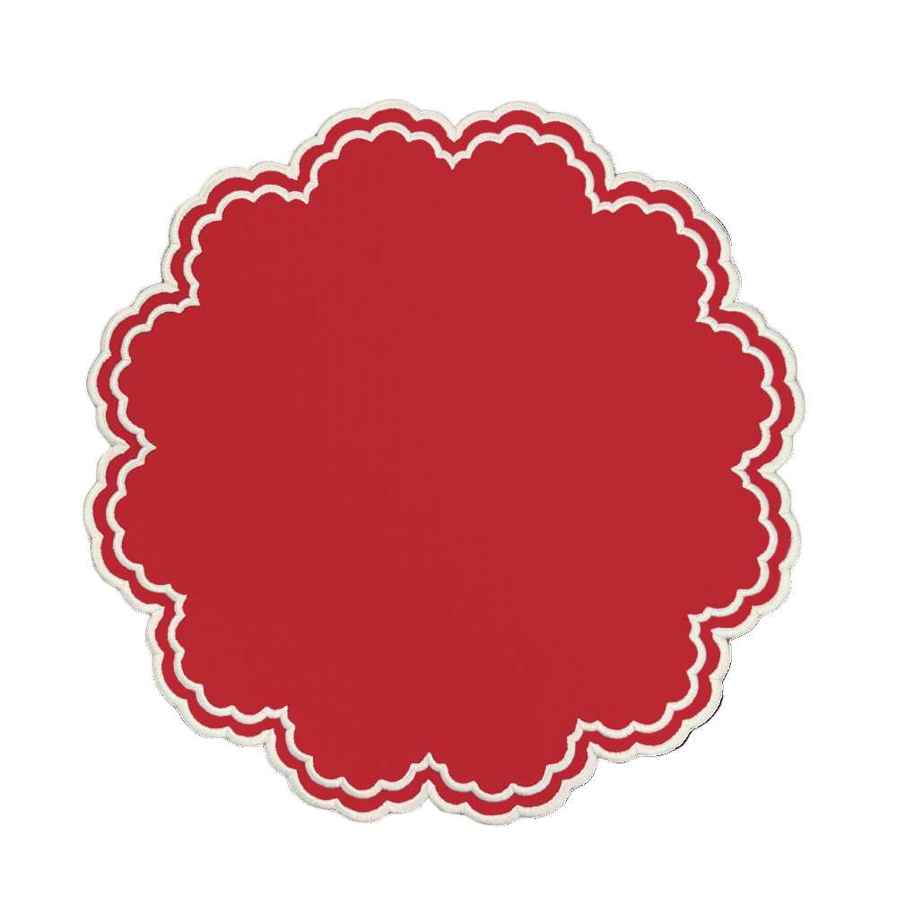 Bettina Placemat in Red, Set of 4