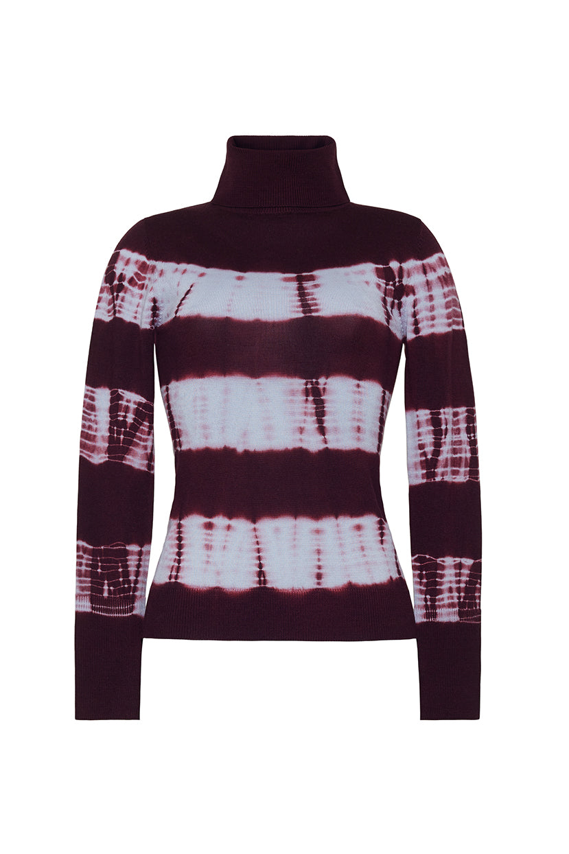 Reese Top in Wine Tie Dye