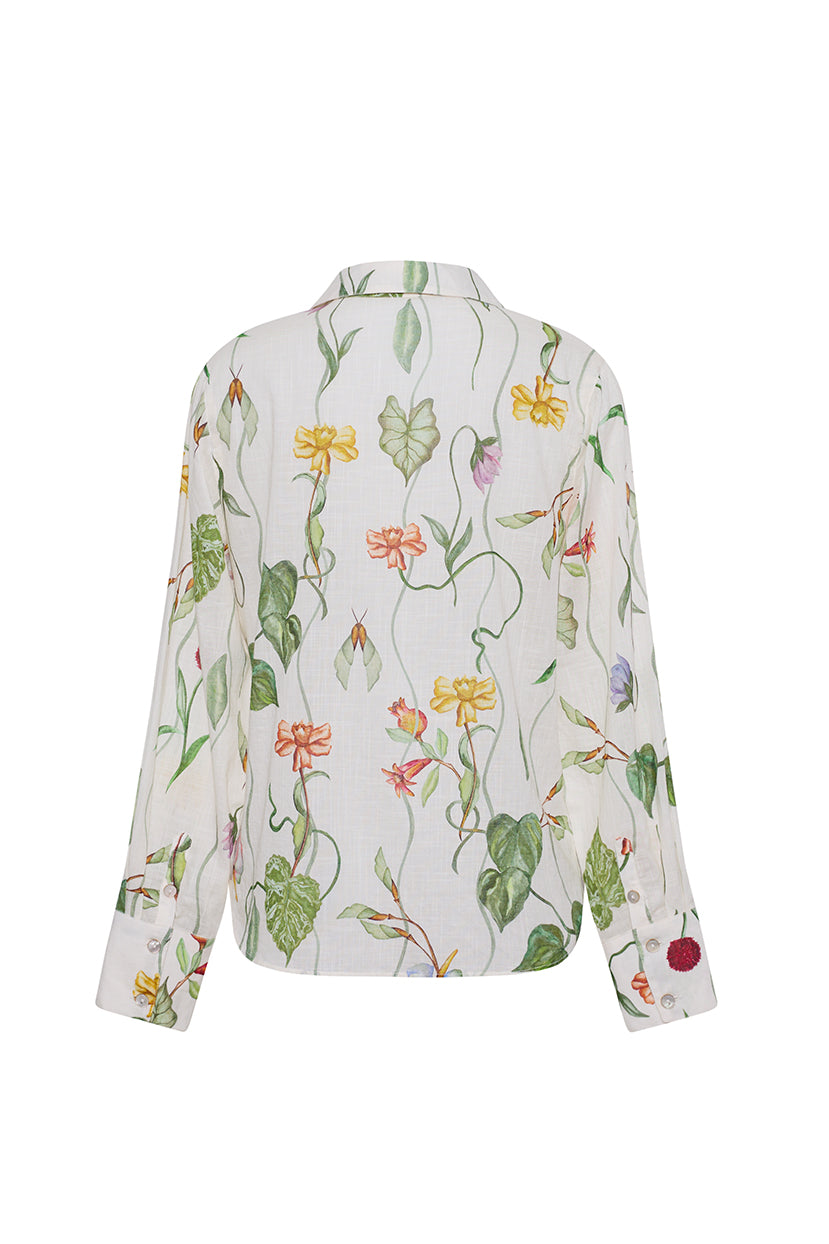 Relaxed Shirt in Flora Trail Ivory