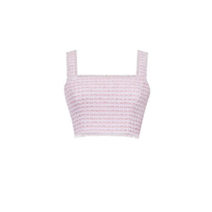 The Remington Top in Pink & White