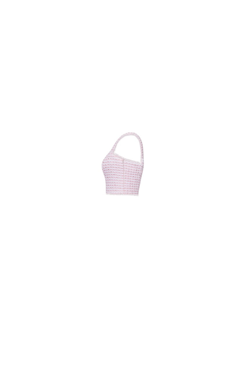The Remington Top in Pink & White