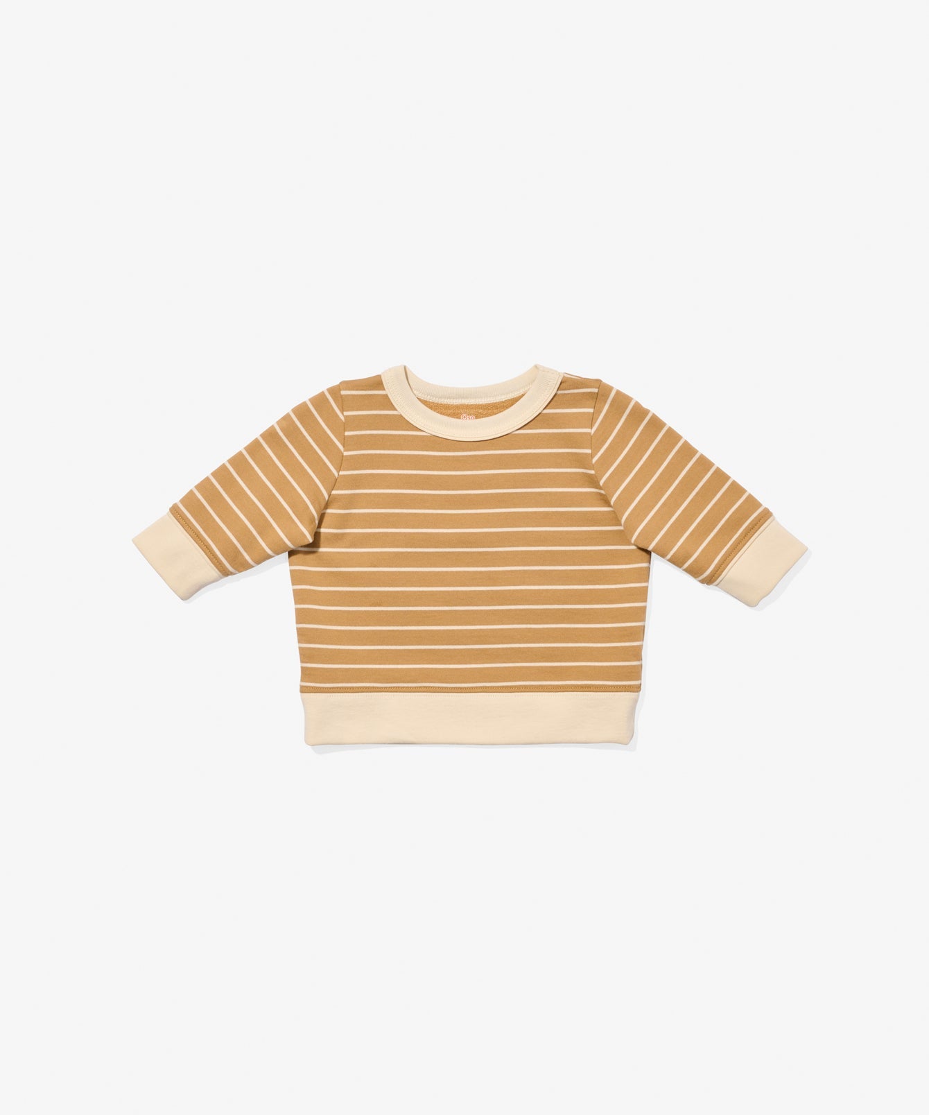 Remy Baby Sweatshirt in Camel French Stripe