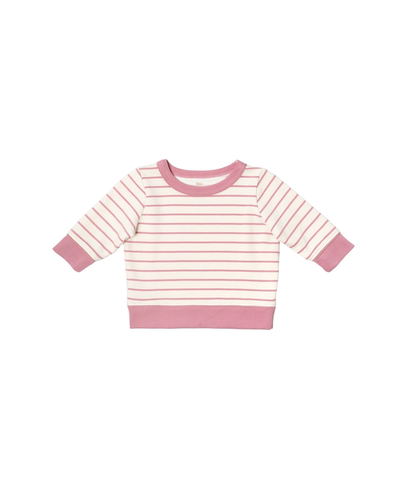 Remy Baby Sweatshirt in Rose French Stripe